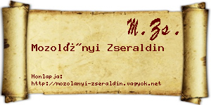 Mozolányi Zseraldin névjegykártya